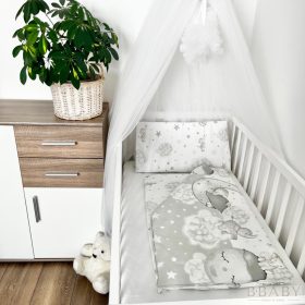 Szürke Álomelefánt – 2 részes babaágynemű szett kisfiúknak és kislányoknak, 100% pamut – Zsebi Baba Shop
