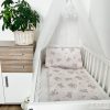 Álomfelhő rózsaszín – 2 részes babaágynemű szett szivárványos macival, 100% pamut – Zsebi Baba Shop