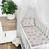 Álomfelhő rózsaszín – 2 részes babaágynemű szett szivárványos macival, 100% pamut – Zsebi Baba Shop