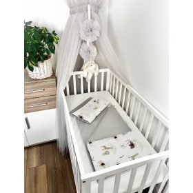 Szafari álom 2 részes babaágynemű szett – szafari és szürke pamut, 70x90 + 40x50 – Zsebi Baba Shop