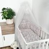 Apró virágok rózsaszín – 3 részes babaágynemű szett kislányoknak, 100% pamutból – Zsebi Baba Shop