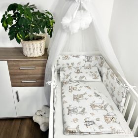 Afrikai Kaland – hintázó afrikai kisállatok mintás 3 részes babaágynemű szett – Zsebi Baba Shop