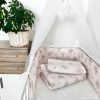 Álomfelhő rózsaszín – 3 részes babaágynemű szett szivárványos maci mintával – Zsebi Baba Shop