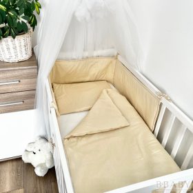 Bella bézs – 3 részes babaágynemű szett természetes árnyalatban, 100% pamut – Zsebi Baba Shop