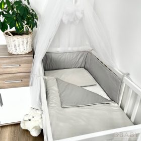 Hope szürke – 3 részes babaágynemű szett világos és sötétszürke árnyalatban, 100% pamut – Zsebi Baba Shop