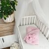 Rózsaszín muszlin kókuszpólya 75x75 cm – 100% pamut duplagéz, kókuszrost betéttel – Zsebi Baba Shop