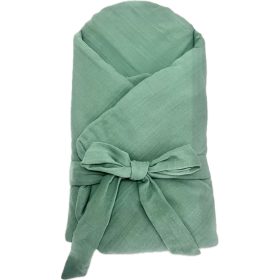 Kókuszpólya – Smaragd muszlin, 75×75 cm – 100% pamut, kivehető kókuszbetéttel – Zsebi Baba Shop