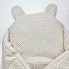 Kókuszpólya – Bézs waffle pamut, 75×75 cm – Uniszex, biztonsági csattal, kókuszbetéttel – Zsebi Baba Shop