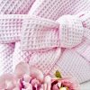 Kókuszpólya rózsaszín waffle pamutból – 75x75 cm, bababiztonság és kényelem újszülötteknek – Zsebi Baba Shop