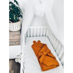 Kókuszpólya – Terra waffle pamut, 80×80 cm – Uniszex, biztonsági csattal, kókuszbetéttel – Zsebi Baba Shop