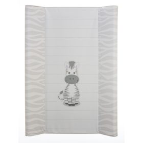 Color - Zebra Zénó – Fehér-szürke merev pelenkázólap 80×50 cm – babatermék