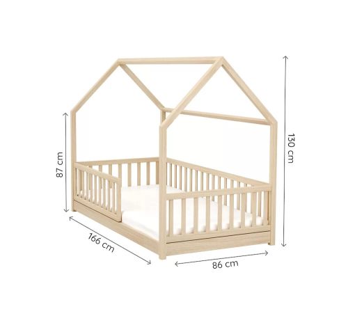 Timba - Niki Montessori Házikós gyeremkágy