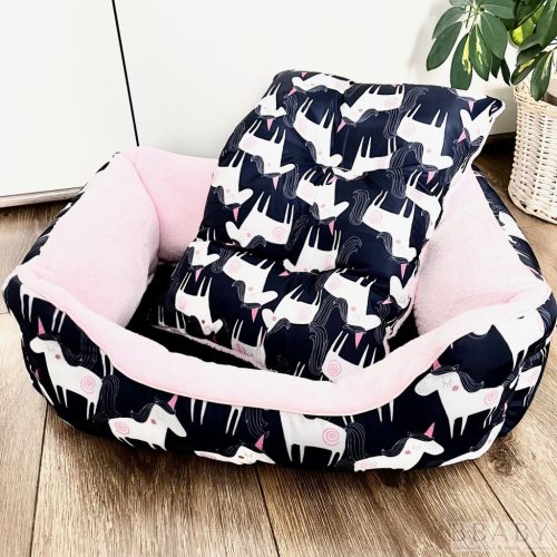 Pink Unikornis S kutyafekhely – Kicsi kuckó 2–5 kg-ig 