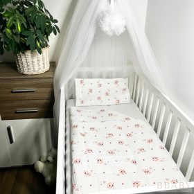 Rózsaszín Felhők – 2 részes babaágynemű szett duplagéz anyagból, 70×90 cm, kislányoknak – Zsebi Baba Shop