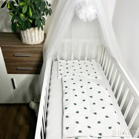 Zöld Kaktuszok – 2 részes babaágynemű szett duplagéz anyagból, 70×90 cm, természetes mintával – Zsebi Baba Shop