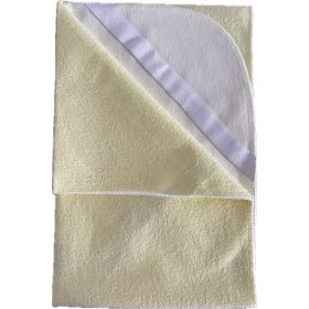 Halvány sárga vízhatlan matracvédő lepedő 40x90 cm – bababarát, OEKO-TEX pamutból – 2. kép