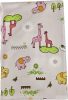 Rózsaszín vízhatlan matracvédő lepedő 70x140 cm – szafari mintás, gumis sarkakkal, OEKO-TEX – 1. kép
