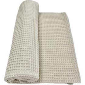 Bézs waffle babatakaró 70x90 cm – 100% pamut, légáteresztő, OEKO-TEX minősített – babatermék 2. kép