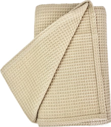 Mogyoró waffle babatakaró – 70x90 cm, természetes pamut takaró babáknak – babatermék 1. kép