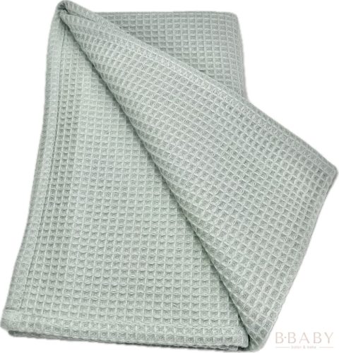 Olíva waffle babatakaró 70x90 cm – 100% pamut, OEKO-TEX, szellőző és puha – babatermék 3. kép
