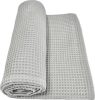 Szürke waffle babatakaró 70x90 cm – OEKO-TEX pamut, hőkiegyenlítő, légies textúra – babatermék 2. kép