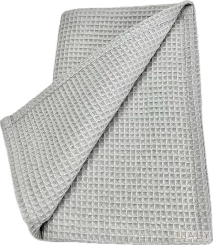 Szürke waffle babatakaró 70x90 cm – OEKO-TEX pamut, hőkiegyenlítő, légies textúra – babatermék 3. kép