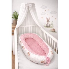 Bbaby babafészek – Púdertánc minky és balerinás pamutvászon – Zsebi Baba Shop