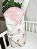 Bbaby kókuszpólya – Púdertánc minky, balerinás pamutvászon és kivehető kókuszbetét – Zsebi Baba Shop