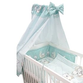 BabaKirály - 4 Részes Ágynemű Maci És Hold Menta