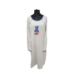   Benter - Szoptatós Hosszú Ujjú Hálóing Cica Kék Színű