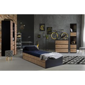   Klups Little Sky - Dália Antracit-Tölgy - Gyerekszoba 4 Részes Szett