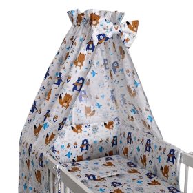 BabaKirály - 4 Részes Ágynemű Erdei Állatok Kék