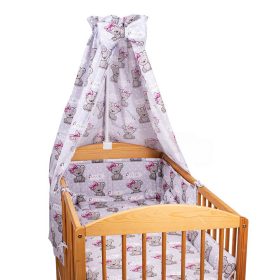 BabaKirály - 4 Részes Ágynemű Maci Lány Szürke