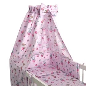   BabaKirály - 4 Részes Ágynemű Nyuszi És Róka Rózsaszín