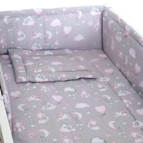 BabaKirály - 3 Részes Ágynemű Nyuszi-Szürke