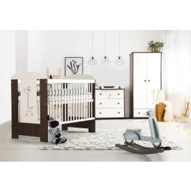   Klups - Szafari Zsiráf Fehér-Dió - Babaszoba 3 Részes Szett