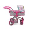 Moni Toys Pink rose játék mózes kosaras babakocsi 