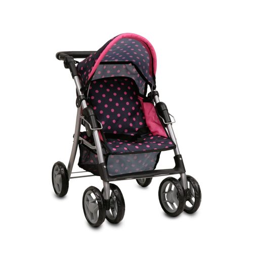 Moni Toys Pinky dots játék babakocsi pöttyös 