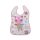 Moni HAPPY MEAL vízálló előke PINK – Zsebi Baba Shop