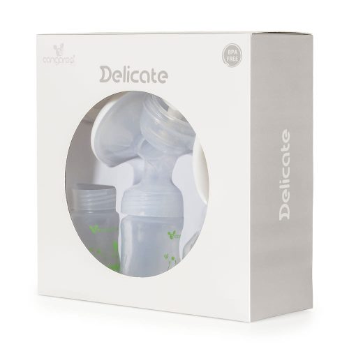 Cangaroo Delicate mauális mellszívó 2 cumisüveggel fehér