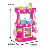 Pilsan konyhaszett 58cm, műanyag, edényekkel, PINK – Zsebi Baba Shop