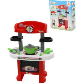 Polesie Toys  Bu-bu konyha hanggal, 58cm, PIROS – Zsebi Baba Shop