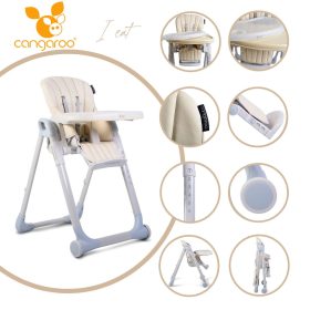 Cangaroo I Eat etetőszék 6-36 hóig 15 kg bézs