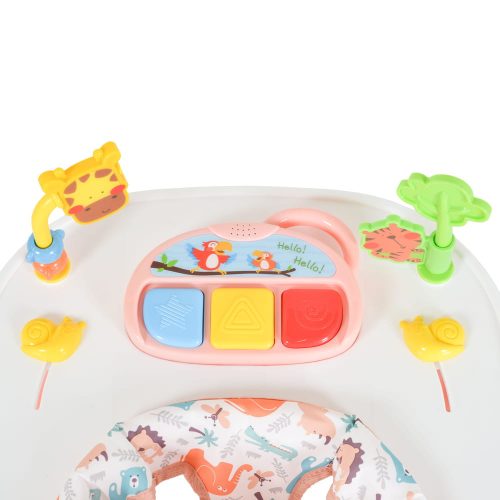 MONI Zoo 2in1 átalakítható bébikomp járássegítős pink – bébikomp 1. kép