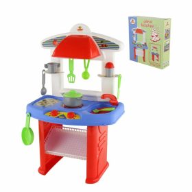 Polesie Toys  kis konyha JANA edényekkel 49cm PIROS/kék – Zsebi Baba Shop