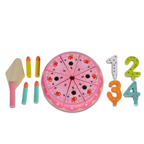 Moni Toys Fajáték fa szülinapi torta 18x18x8,5cm 