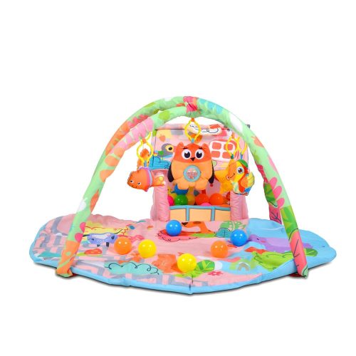 Moni Happy farm játszószőnyeg farm + 30 labda pink – játszószőnyeg 4. kép