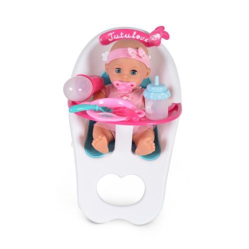 Moni Baba 36 cm-es szett etetőszékkel, tányérral 