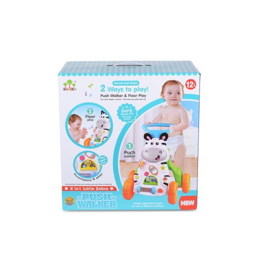 Moni MUSIC PUSH WALKER 2in1 járássegítő zebrás