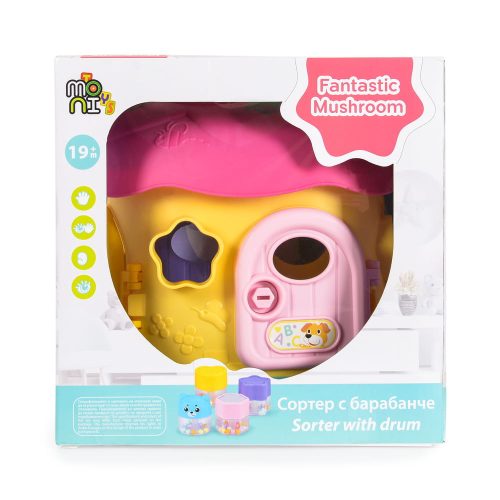 Moni Műanyagjáték GOMBAHÁZ formaberakó PINK – Zsebi Baba Shop